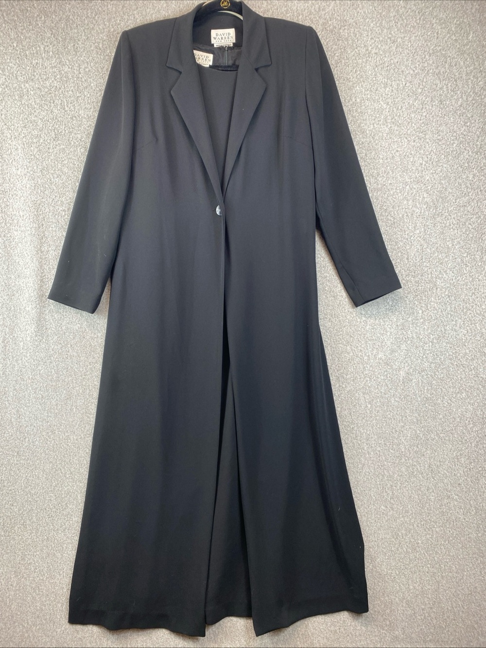 Vtg David Warren New York Sleeveless Shift Maxi Dress And Jacket Set Of 2 Size 6